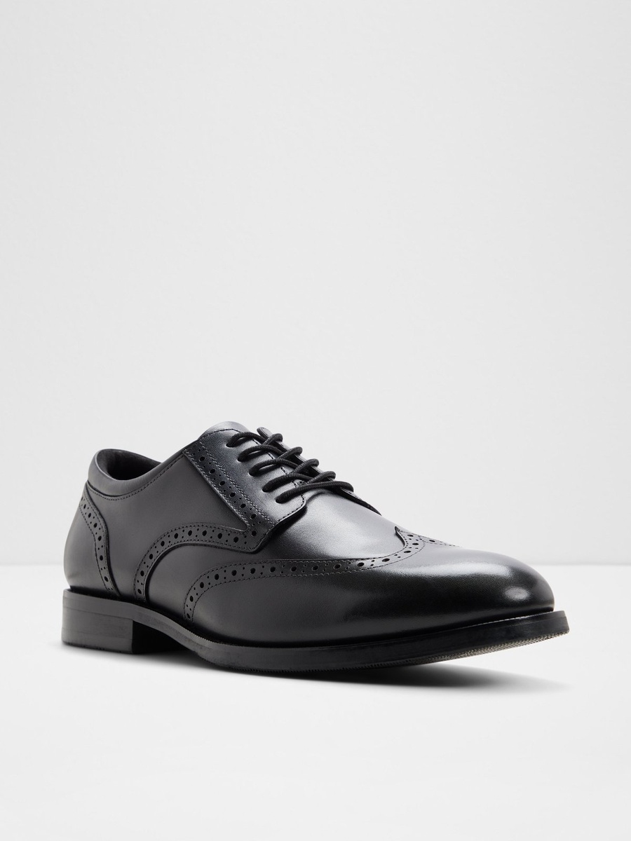 Men Black Brogue Leather Formal Shoes