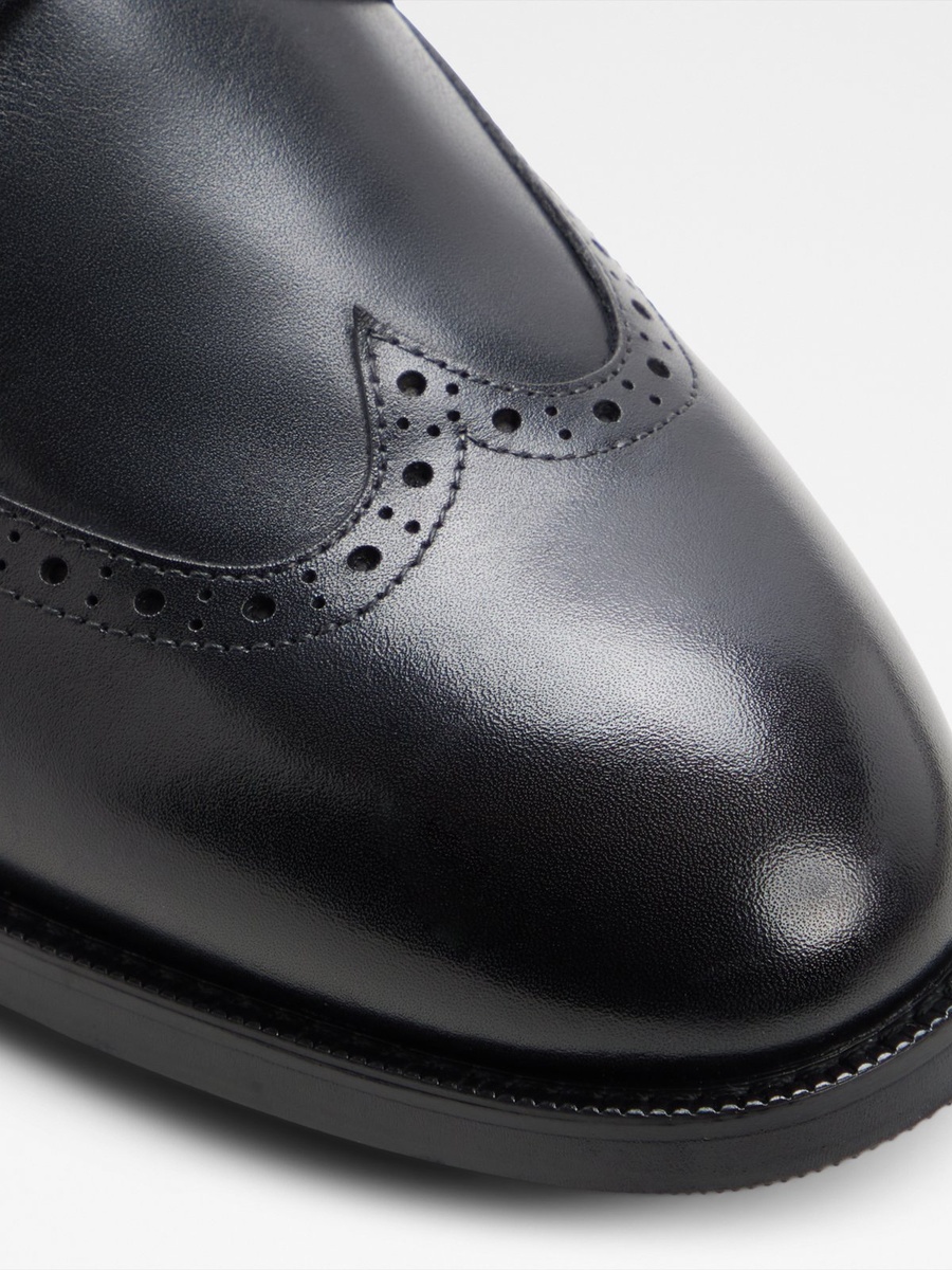 Men Black Brogue Leather Formal Shoes