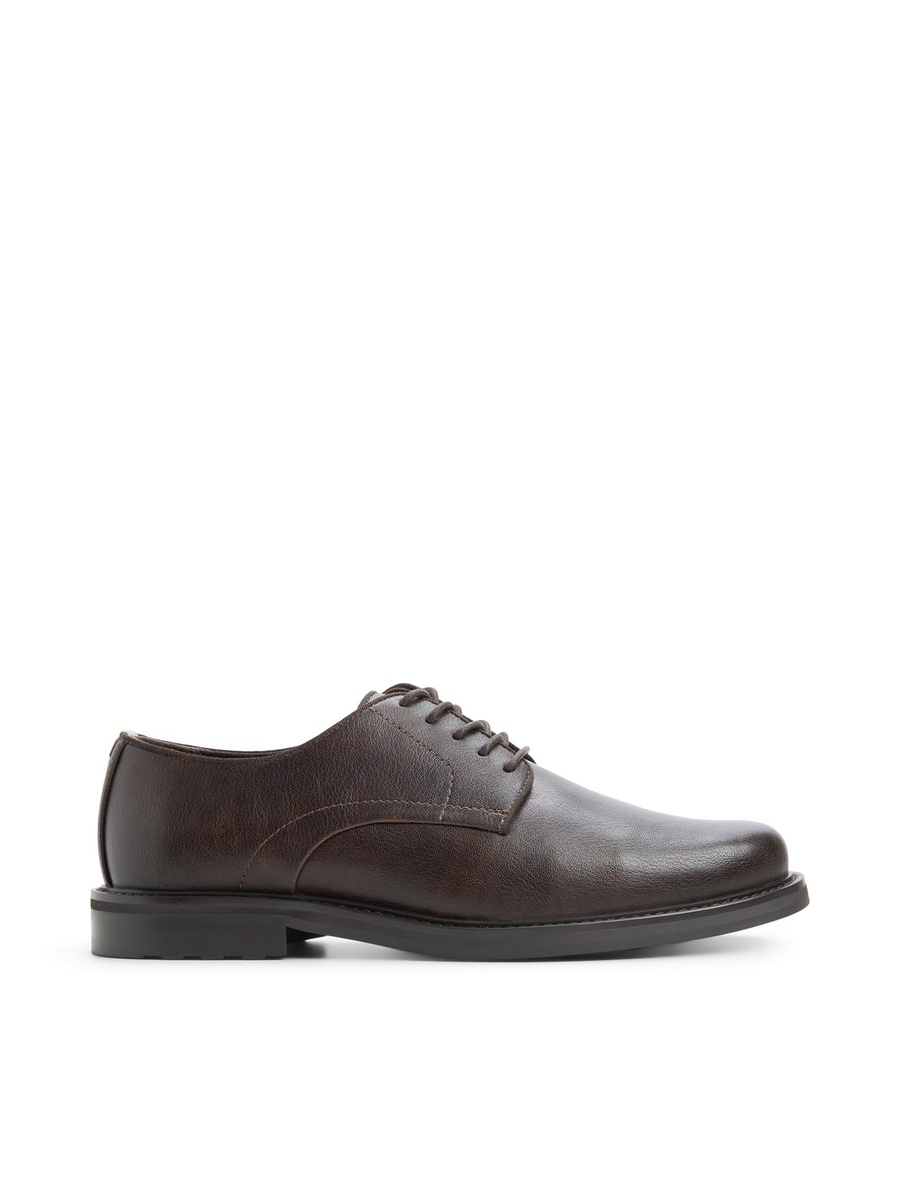 Men Coffee Brown Leather Oxford Formal Shoes