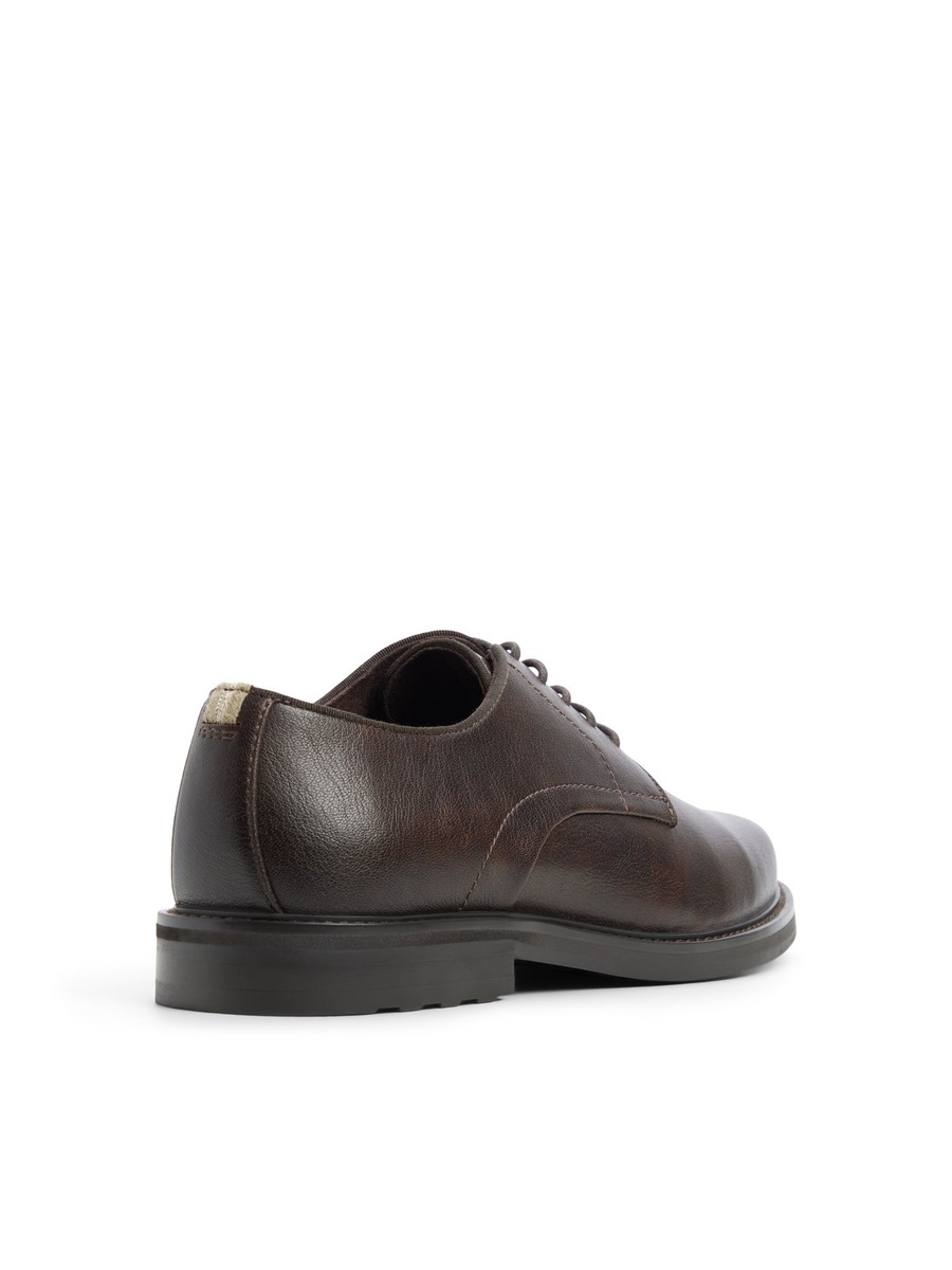 Men Coffee Brown Leather Oxford Formal Shoes