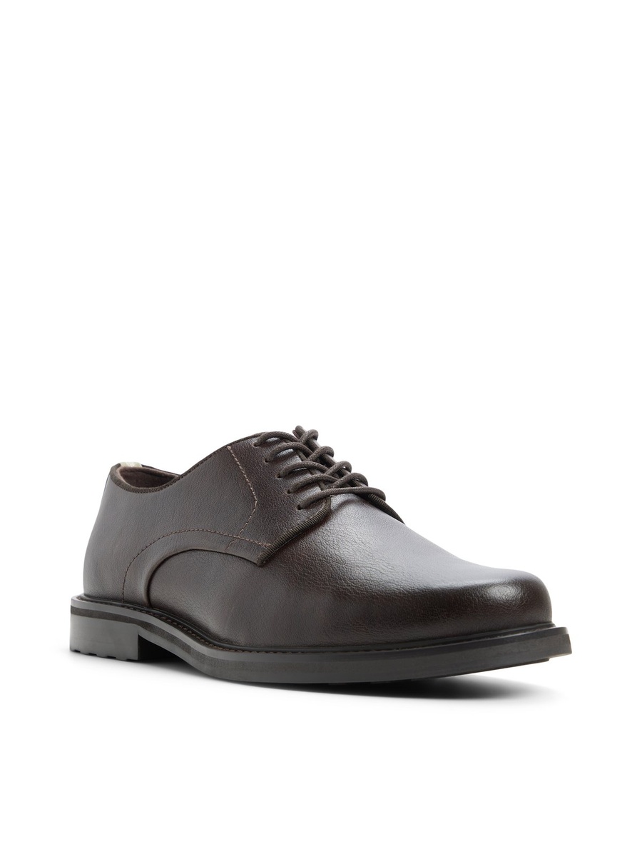 Men Coffee Brown Leather Oxford Formal Shoes