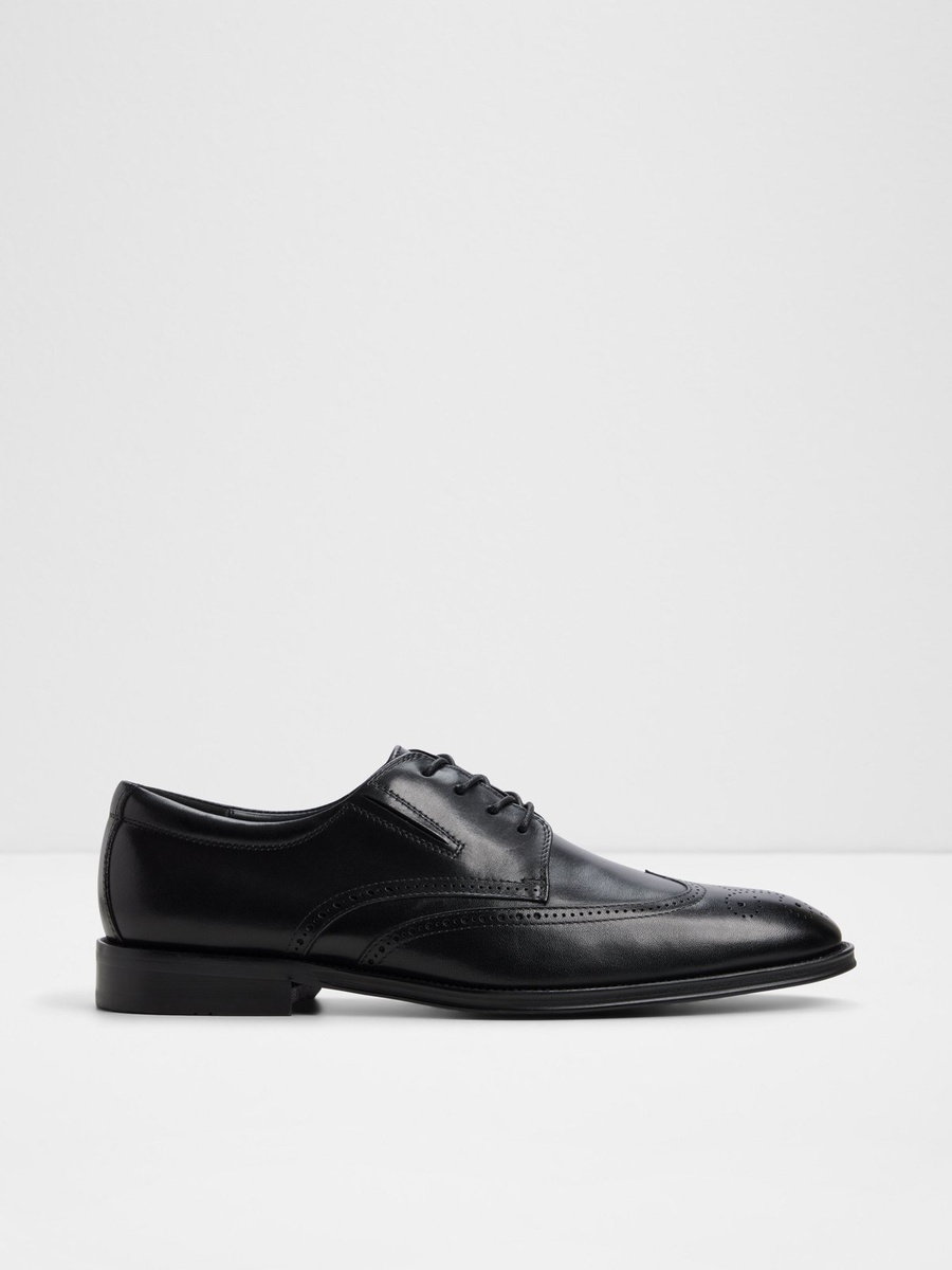 Men Black Brogue Oxford Formal Shoes
