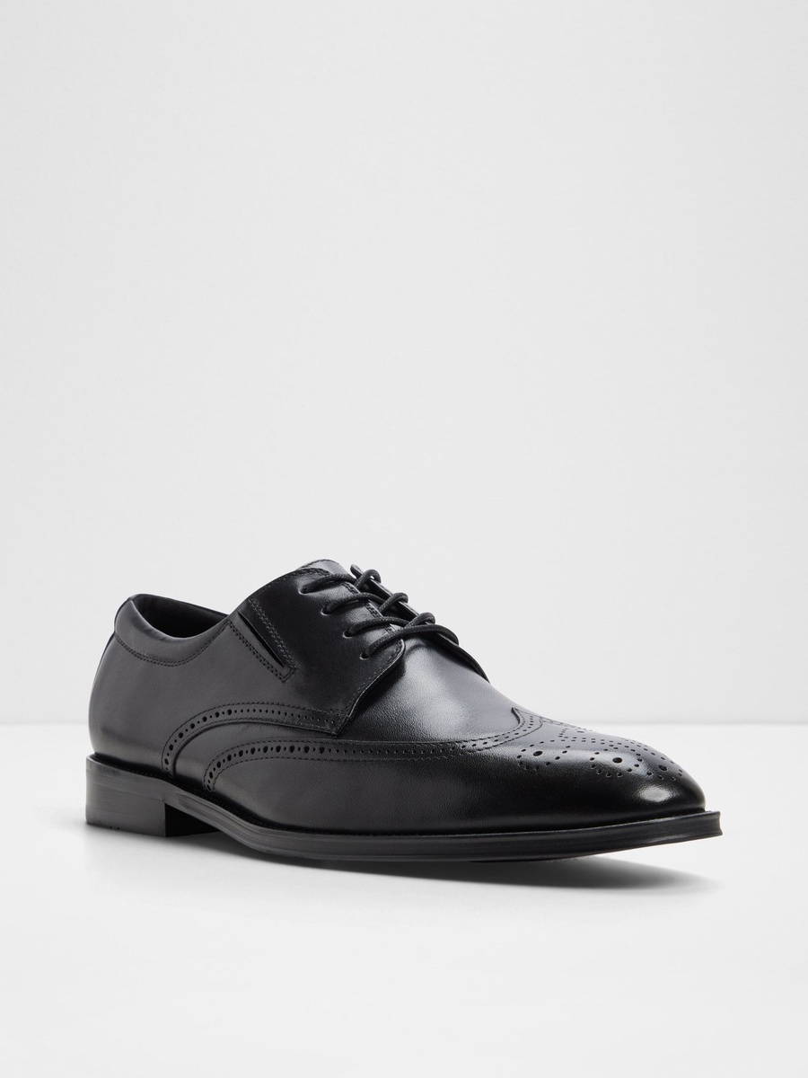 Men Black Brogue Oxford Formal Shoes