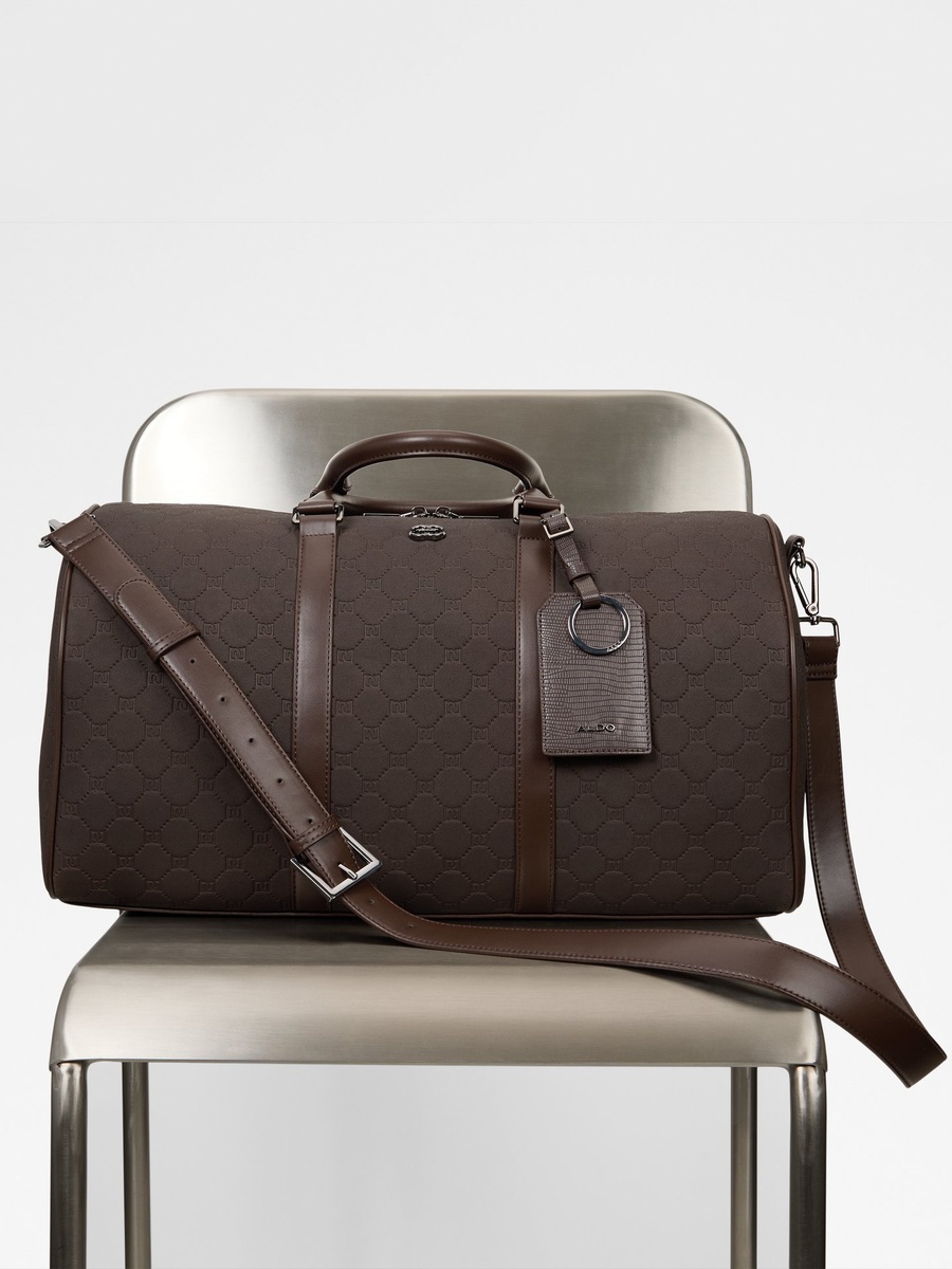 Men Coffee Brown Travel Duffle Bag