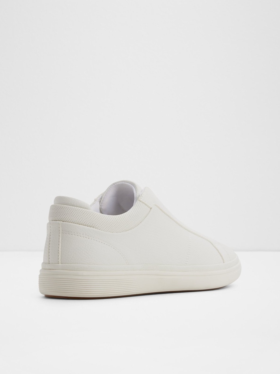 Men Pristine White Slip-On Casual Sneakers