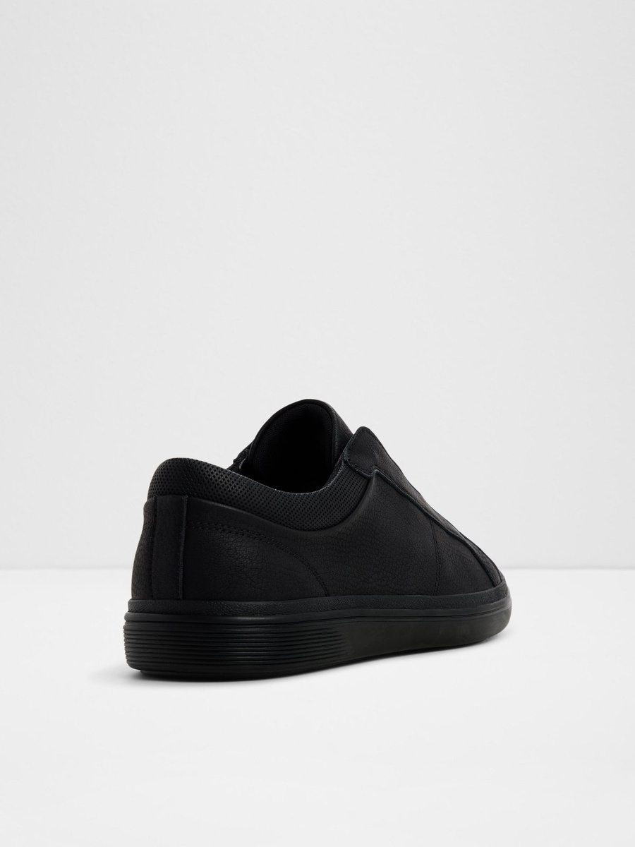 Men Black Slip-On Sports Sneakers