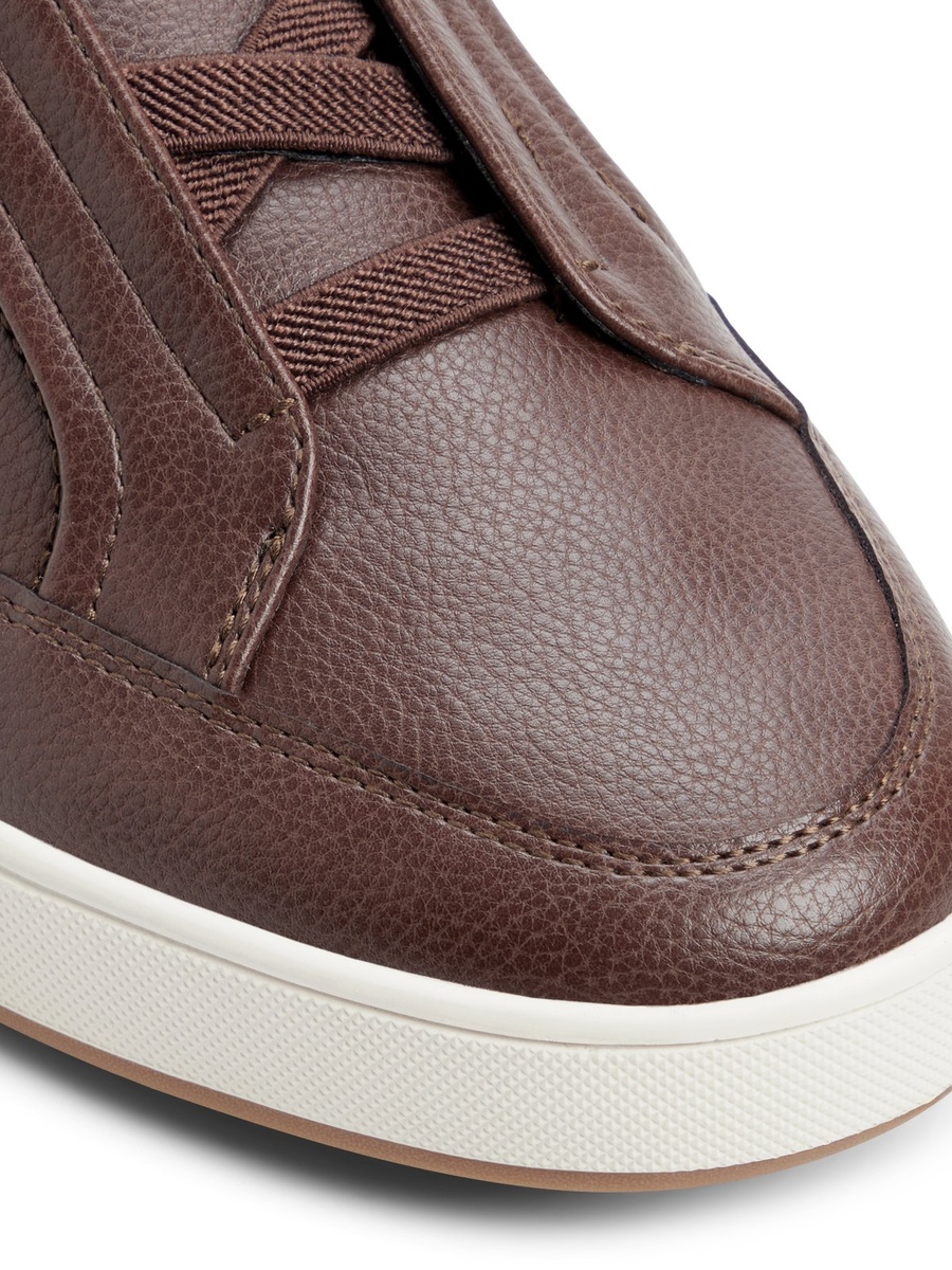 Men Sleek Brown Slip-On Sports Sneakers