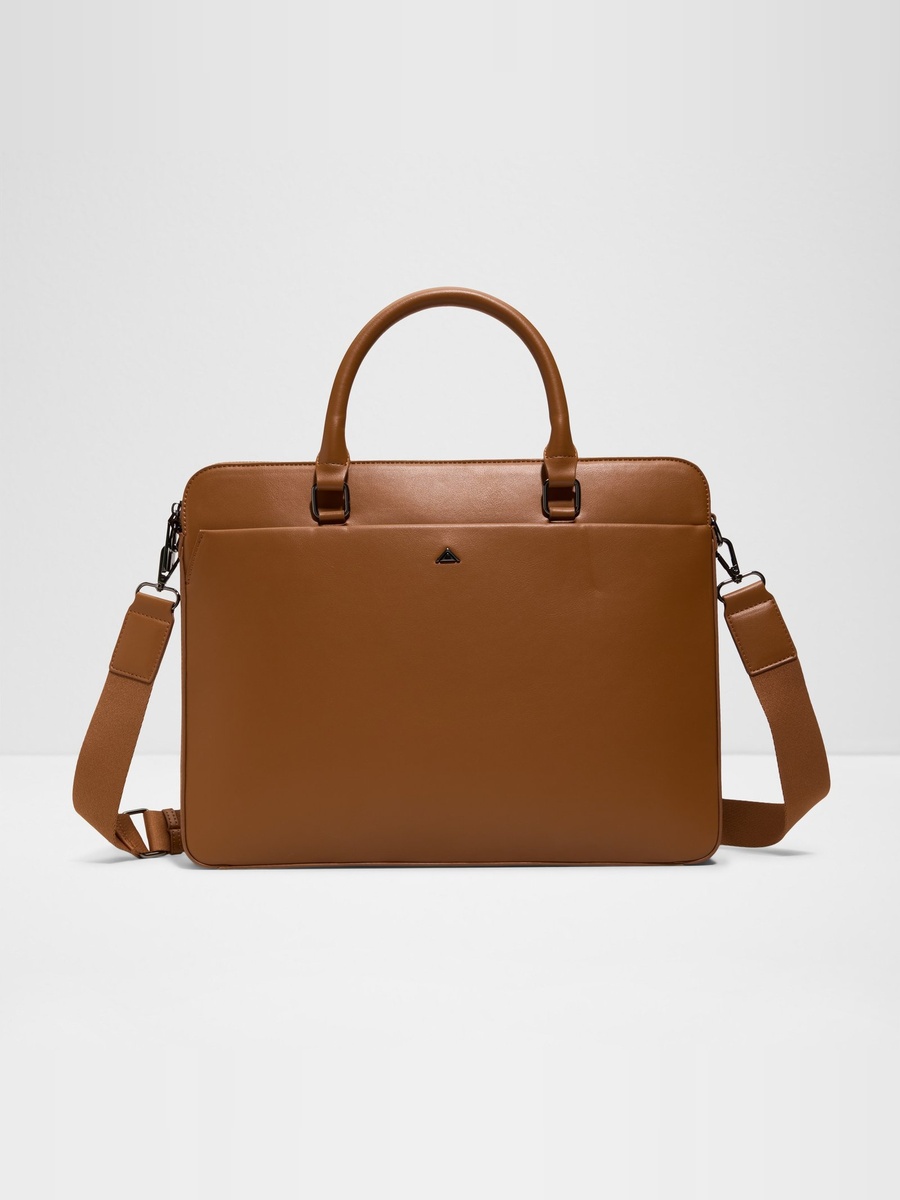Men Tan Solid Laptop Bag