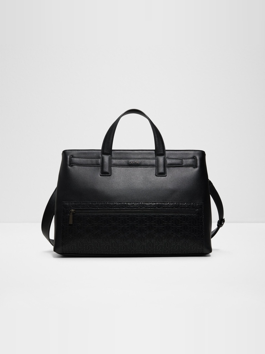 Men Black Solid Laptop Bag