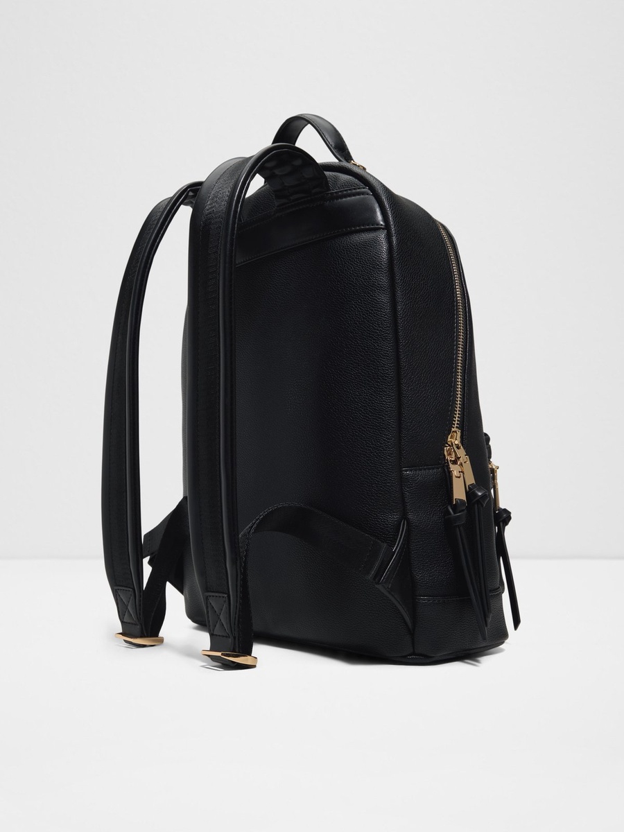 Women Black Plain Backpack