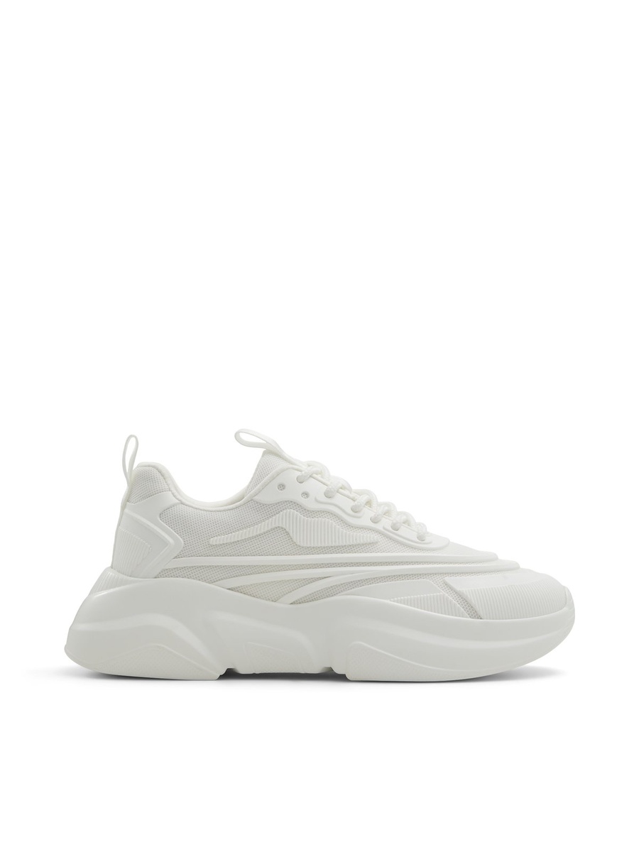 Women White Chunky Sole Casual Trainers
