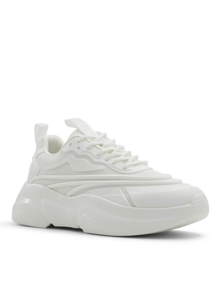 Women White Chunky Sole Casual Trainers