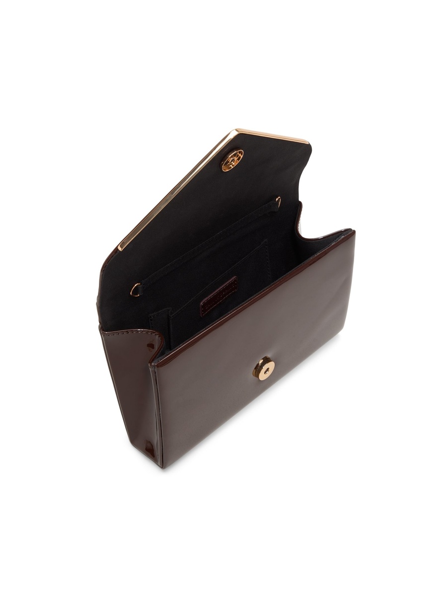 Women Coffee Brown Plain Clutch