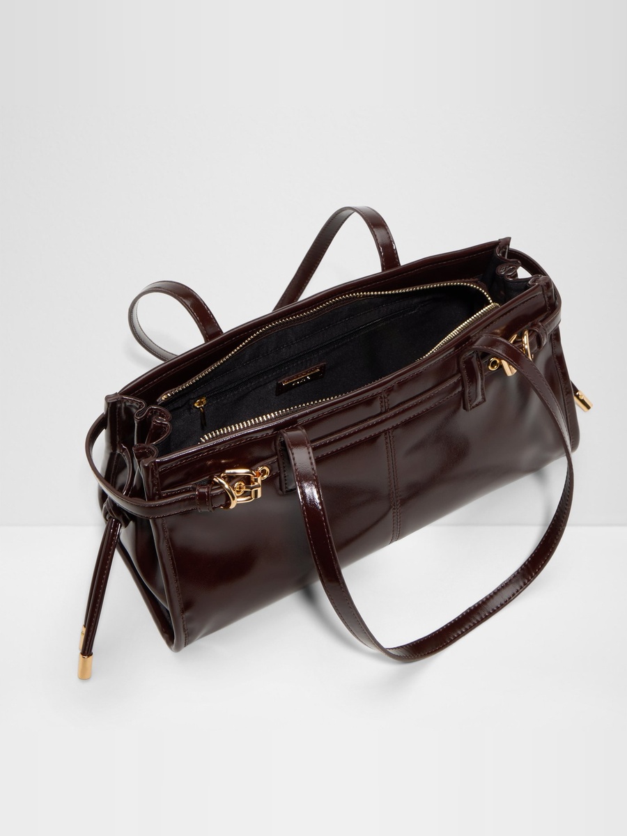 Women Brown Plain Shoulder Bag