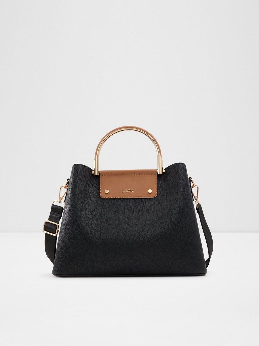 Multi-Tone Top Handle Crossbody Bag