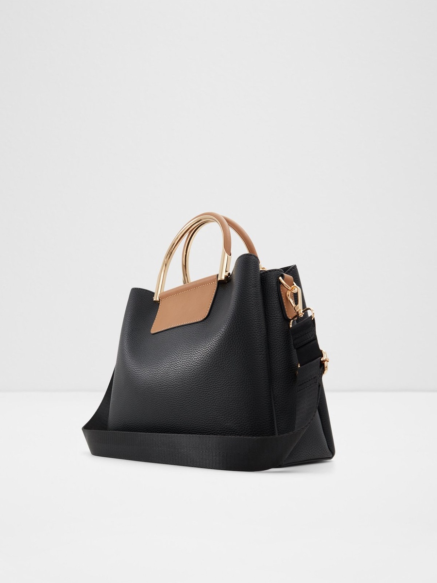 Multi-Tone Top Handle Crossbody Bag