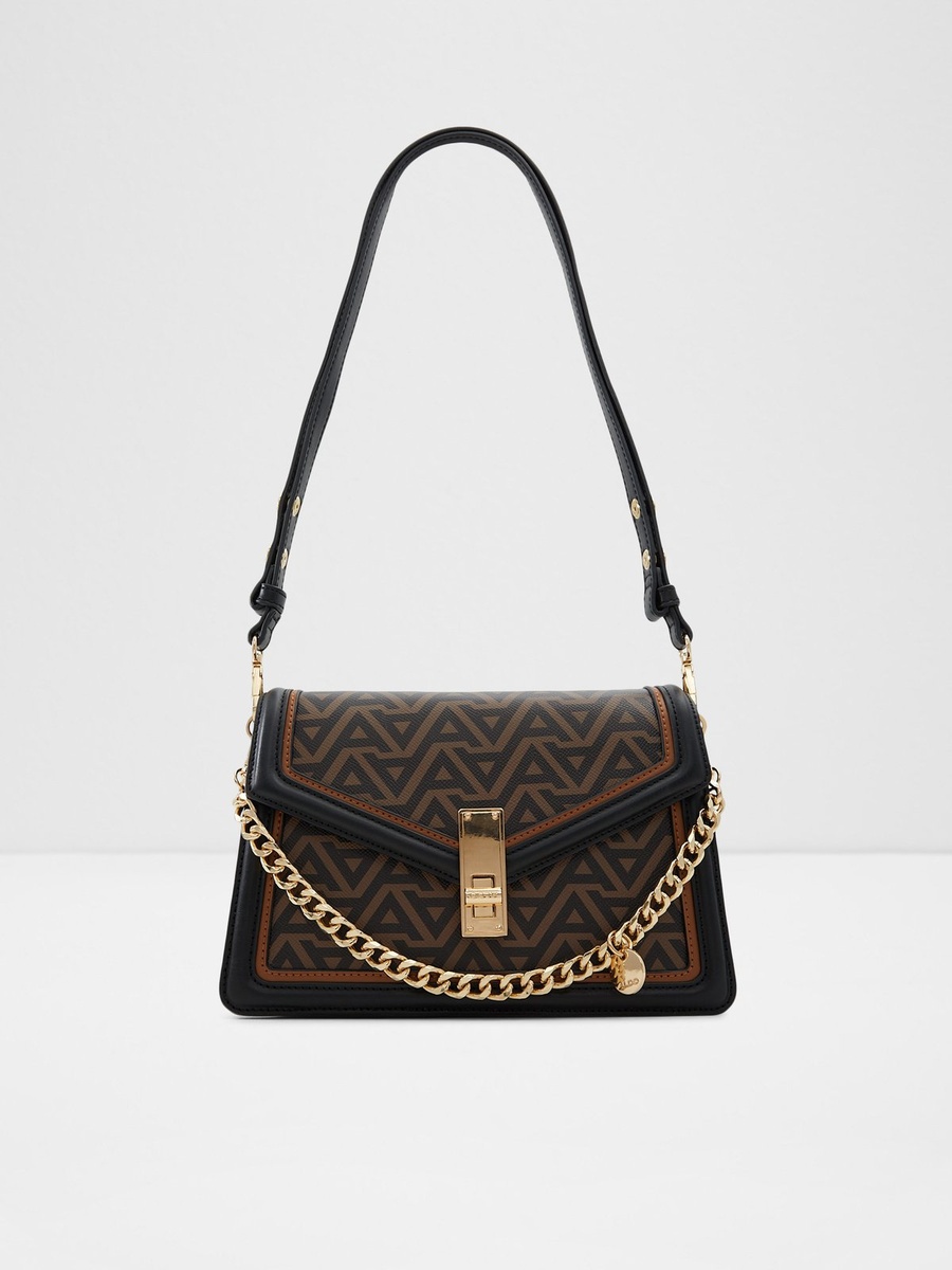 Brown Patterned Crossbody Bag