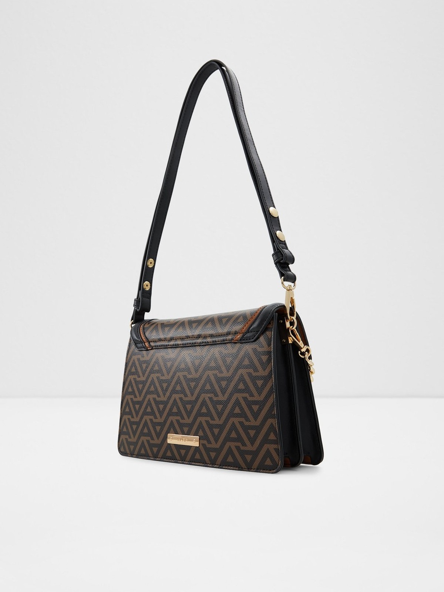 Brown Patterned Crossbody Bag