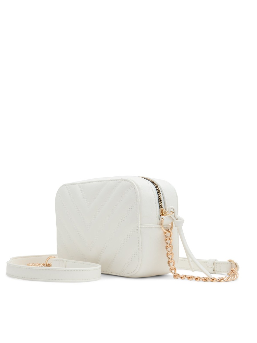 Women White Quilted Cross Body Bag