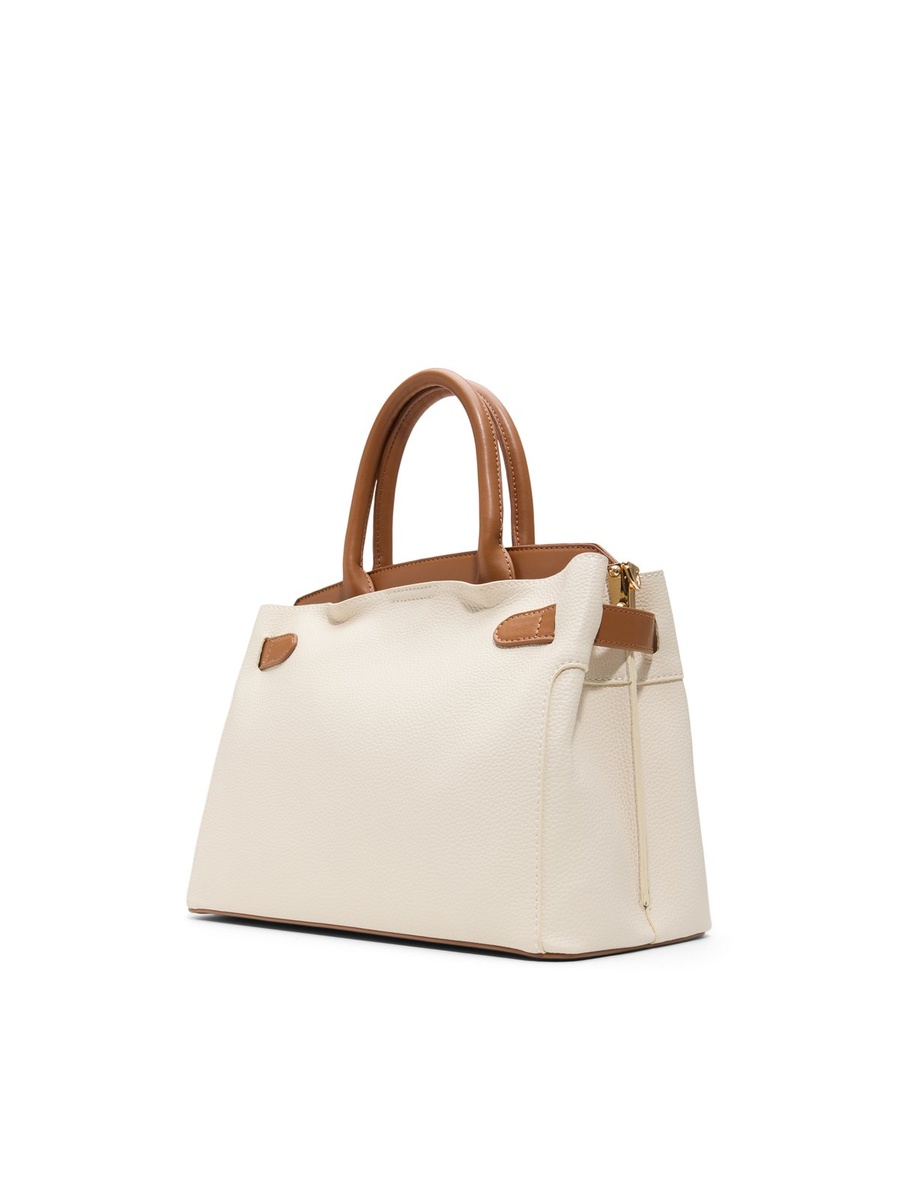 Women Off White Plain Cross Body Bag