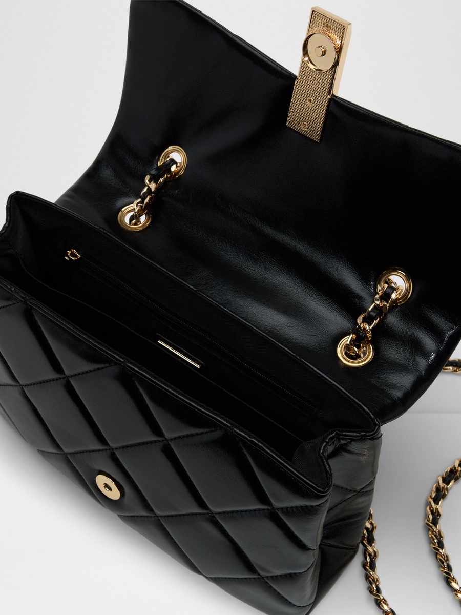 Women Black Quilted Cross Body Bag