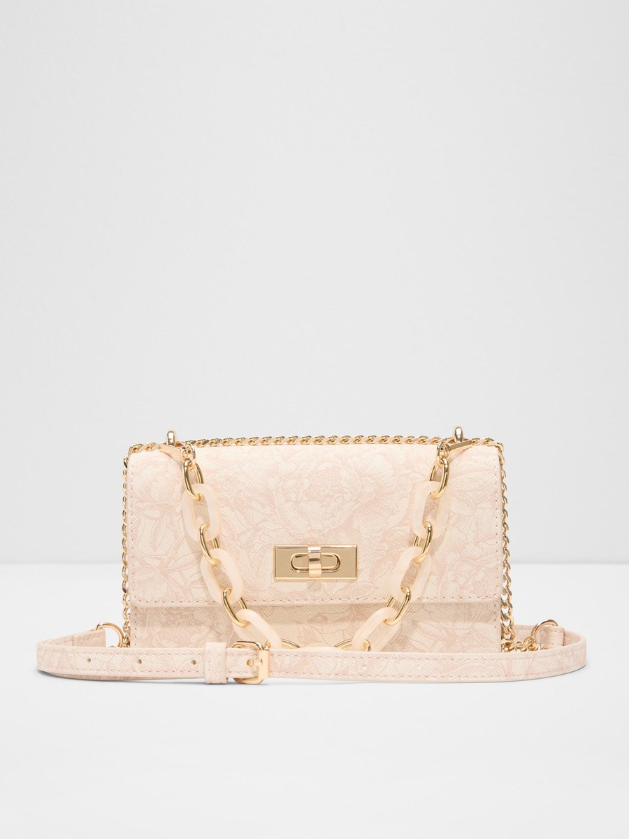 Women Light Pink Printed Cross Body Bag