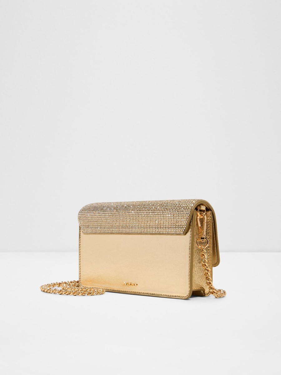 Women Gold Embellished Cross Body Bag