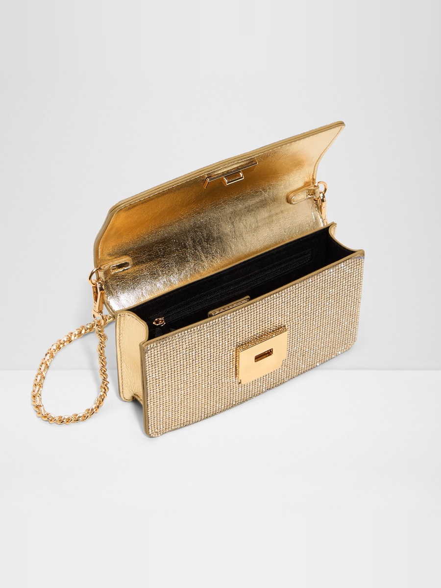 Women Gold Embellished Cross Body Bag