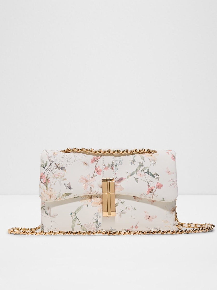 Floral Print Chain Crossbody Bag