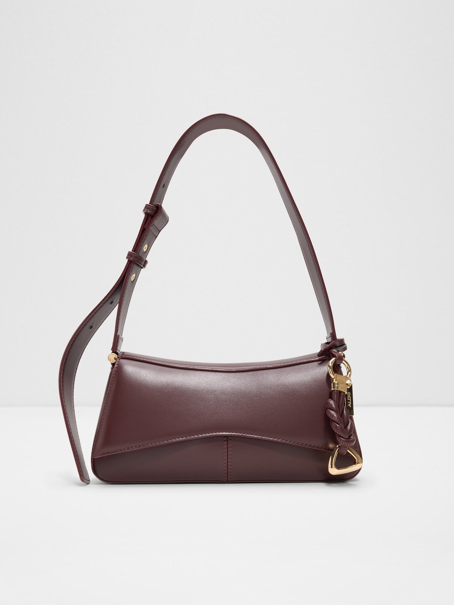 Women Burgundy Plain Shoulder Bag