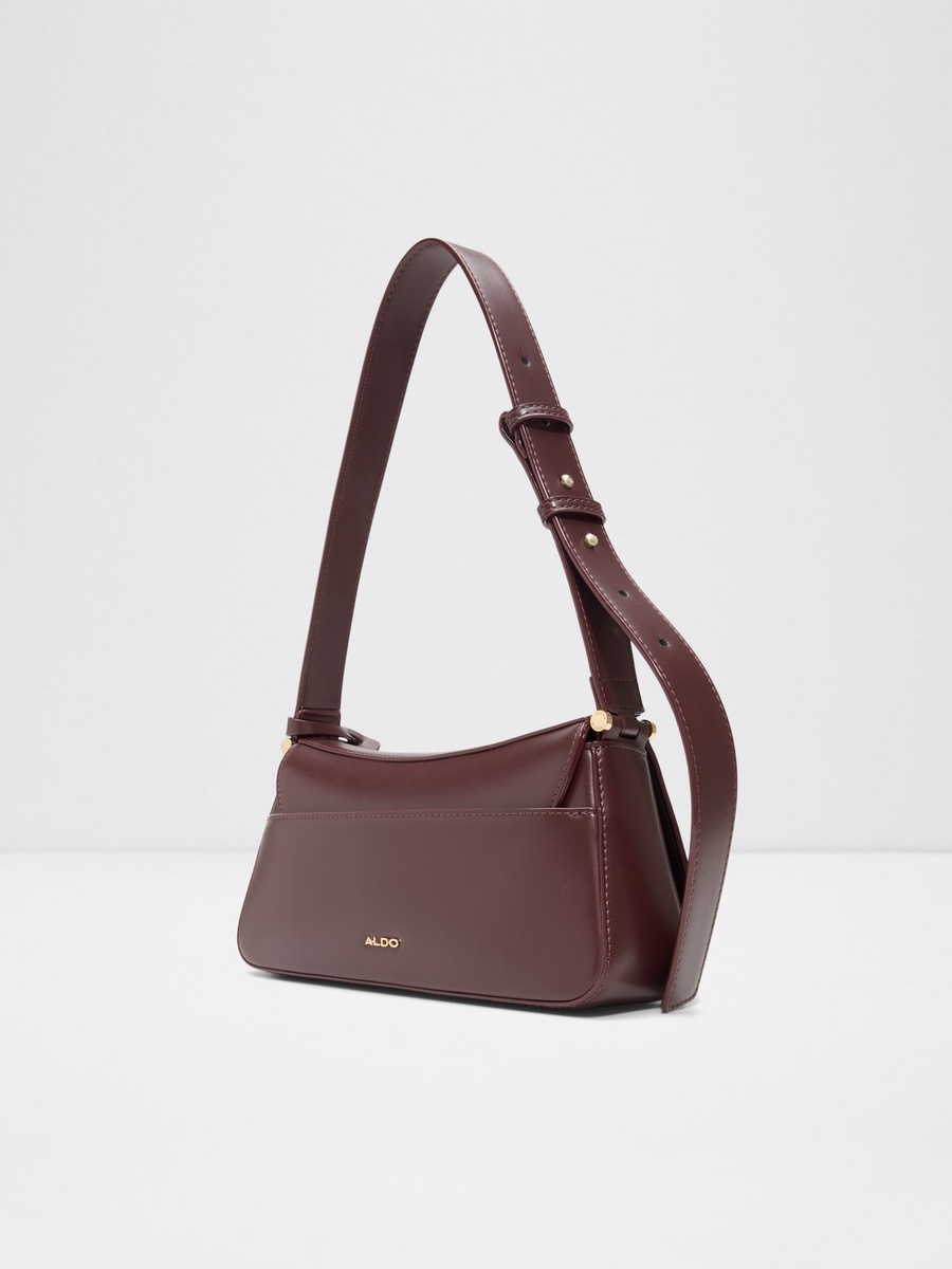 Women Burgundy Plain Shoulder Bag