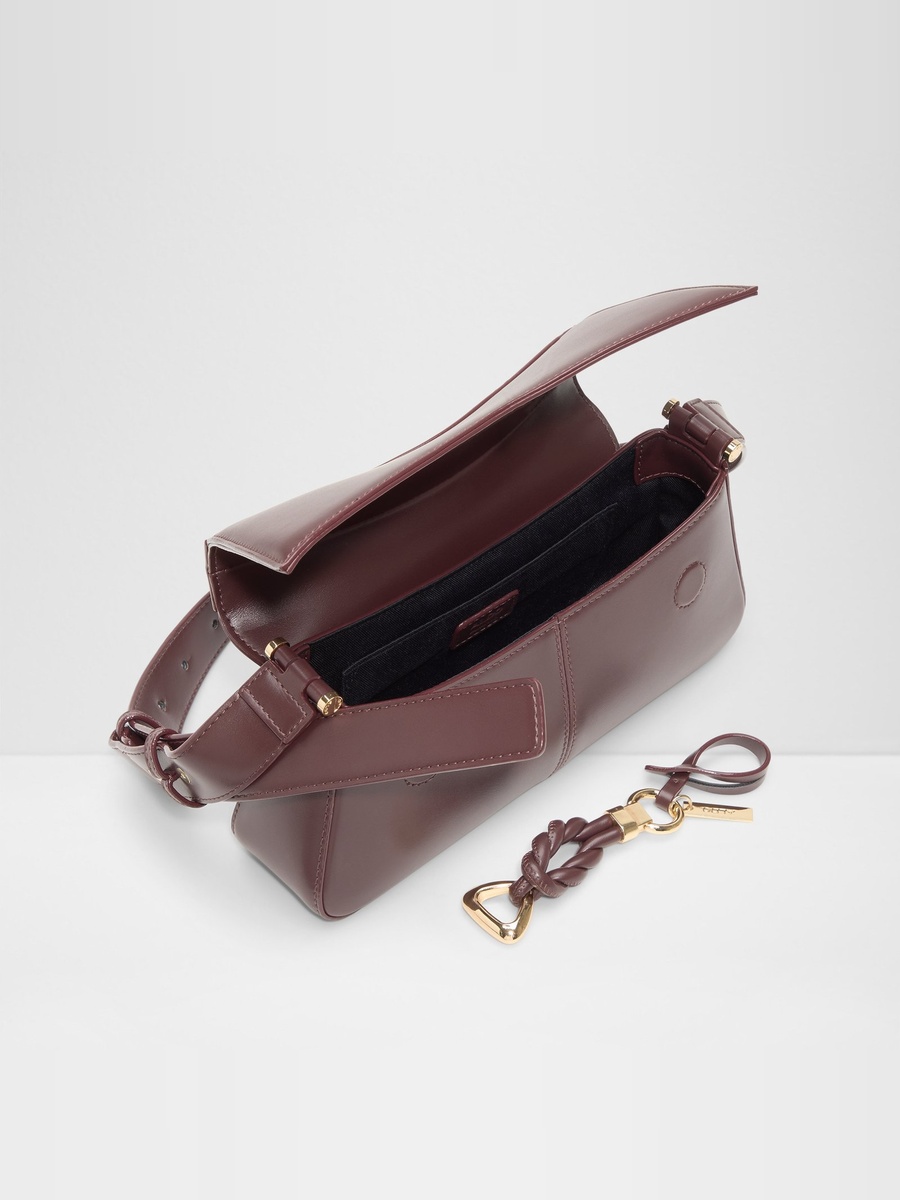 Women Burgundy Plain Shoulder Bag