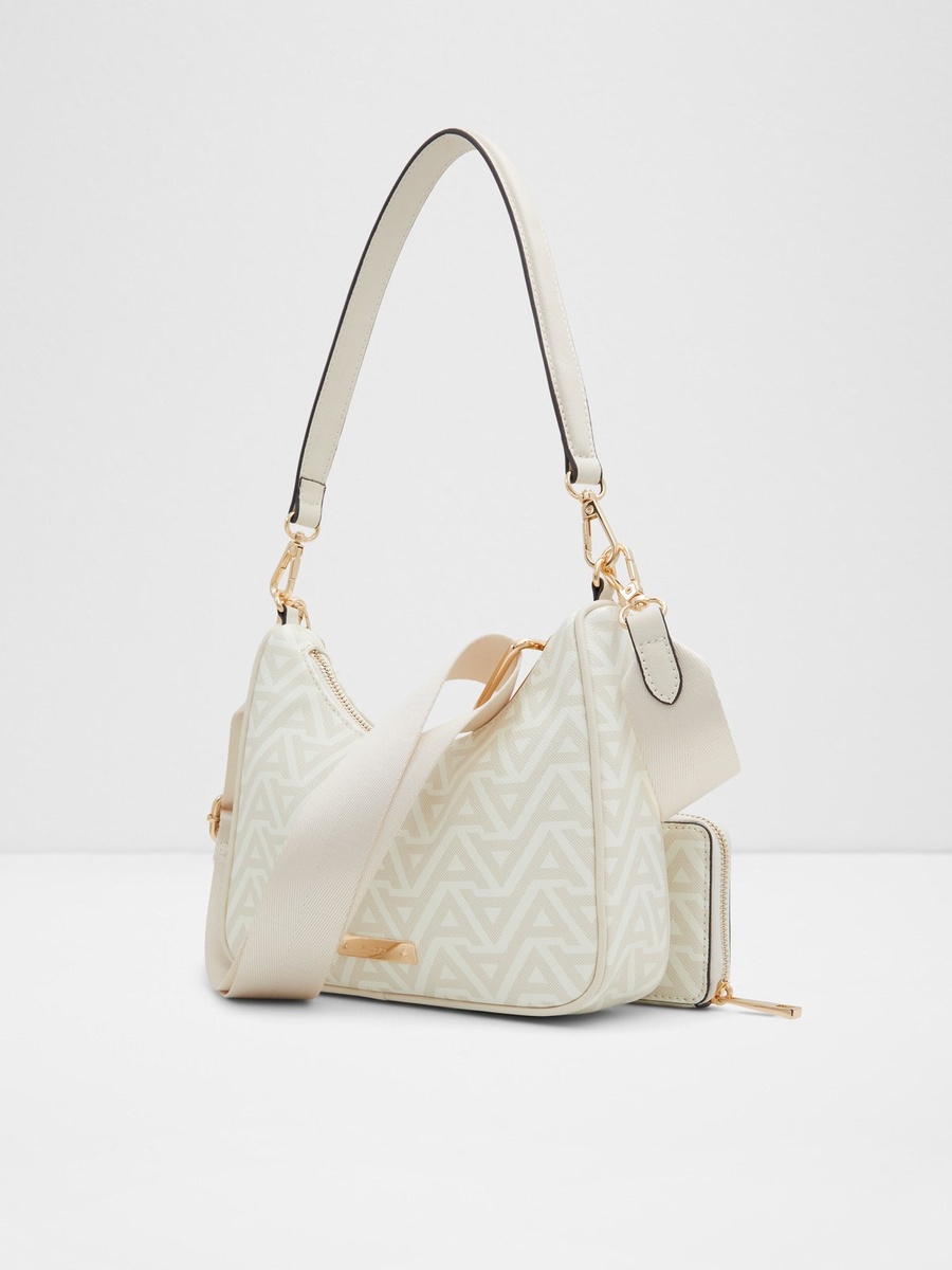 Women Patterned Crossbody Bag with Detachable Pouch