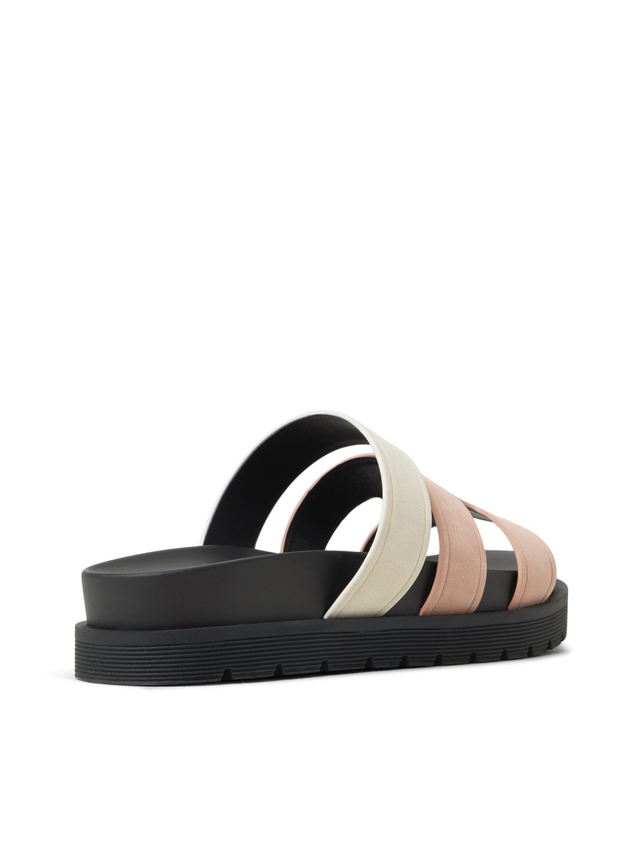 Women Beige and Nude Flat Slide Sandals