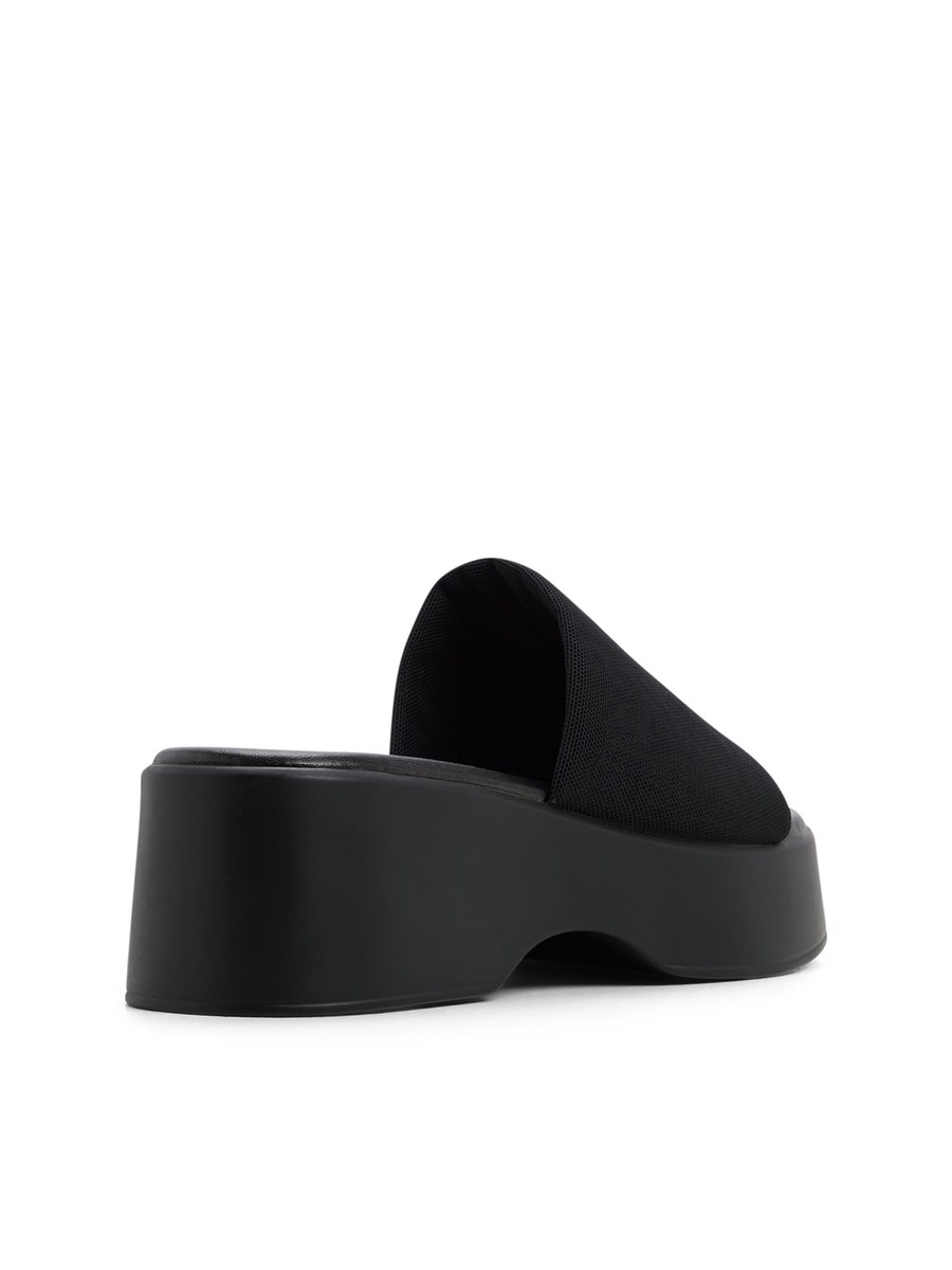 Women Black Platform Flat Sandals