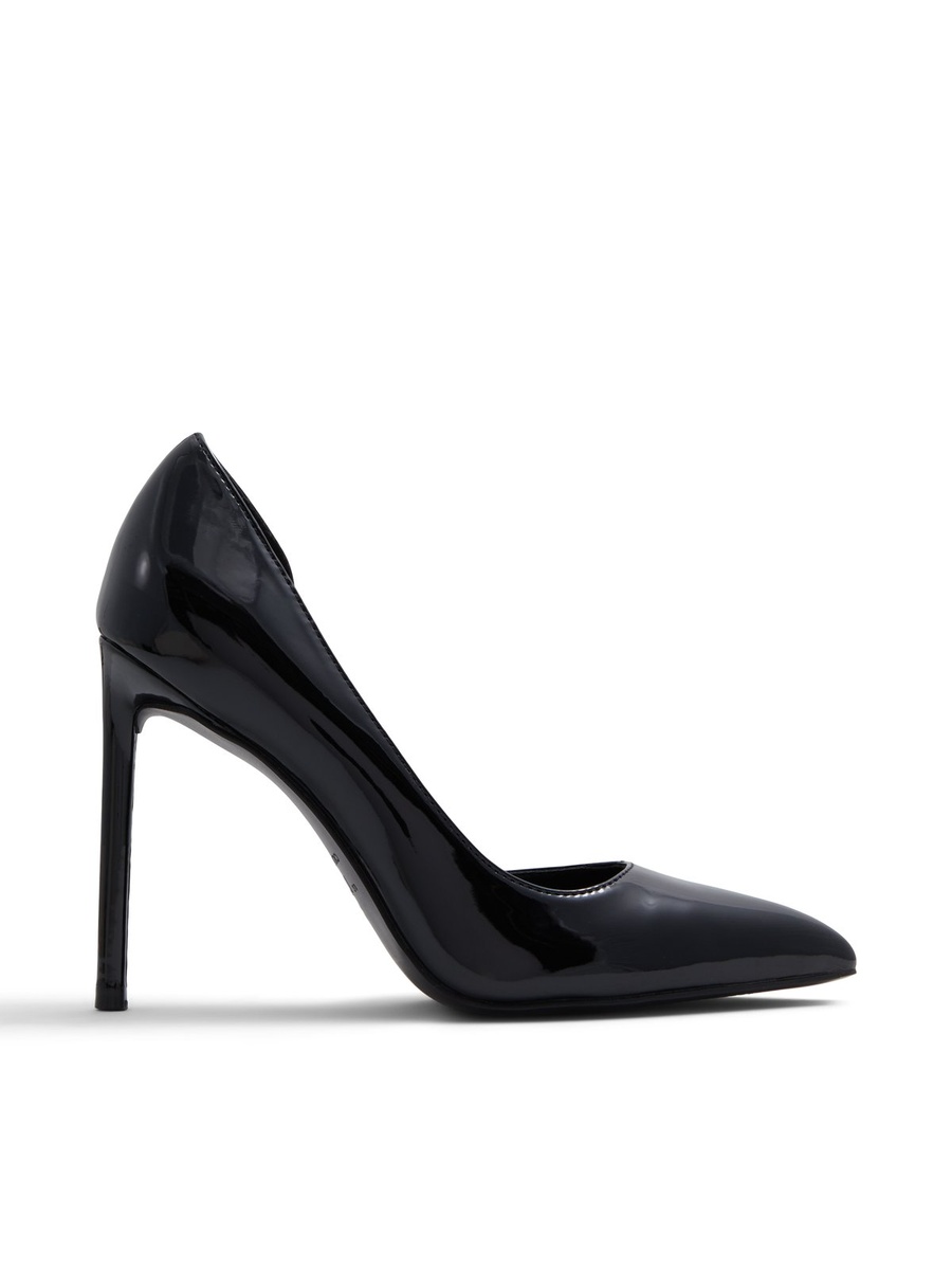 Women Black Patent Pointed Toe Heels