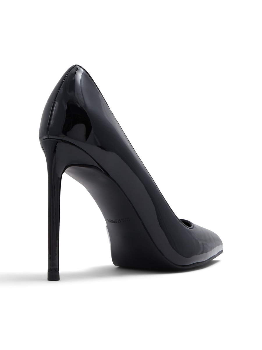 Women Black Patent Pointed Toe Heels
