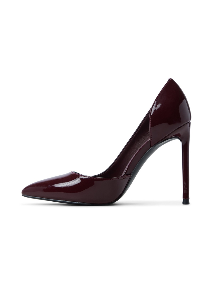 Women Pink Patent Leather Pointed Toe Flats