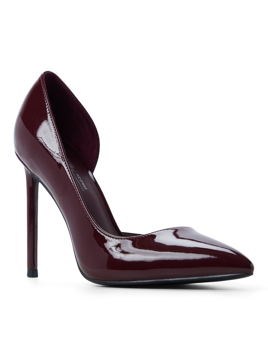 Women Pink Patent Leather Pointed Toe Flats