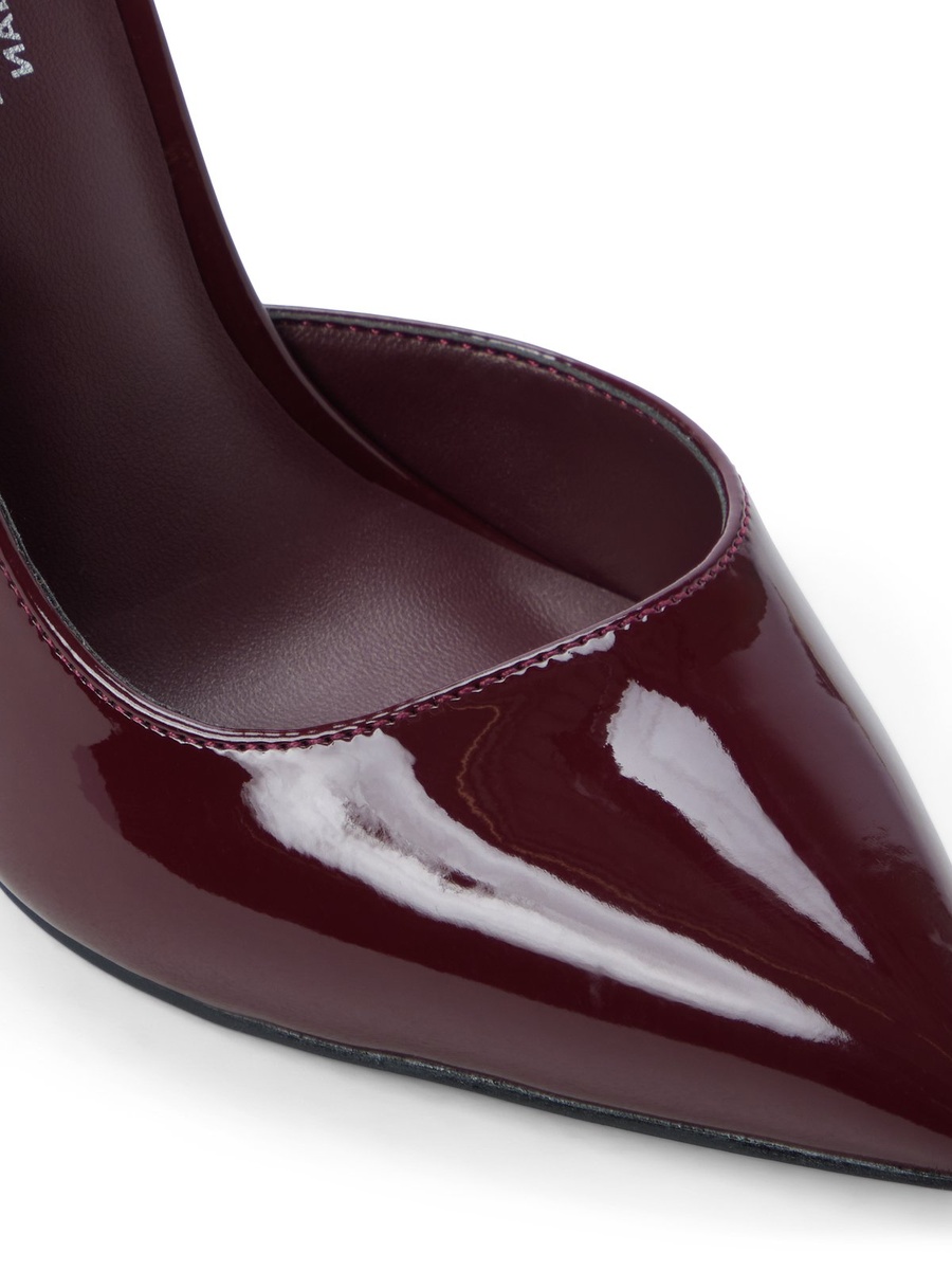 Women Pink Patent Leather Pointed Toe Flats