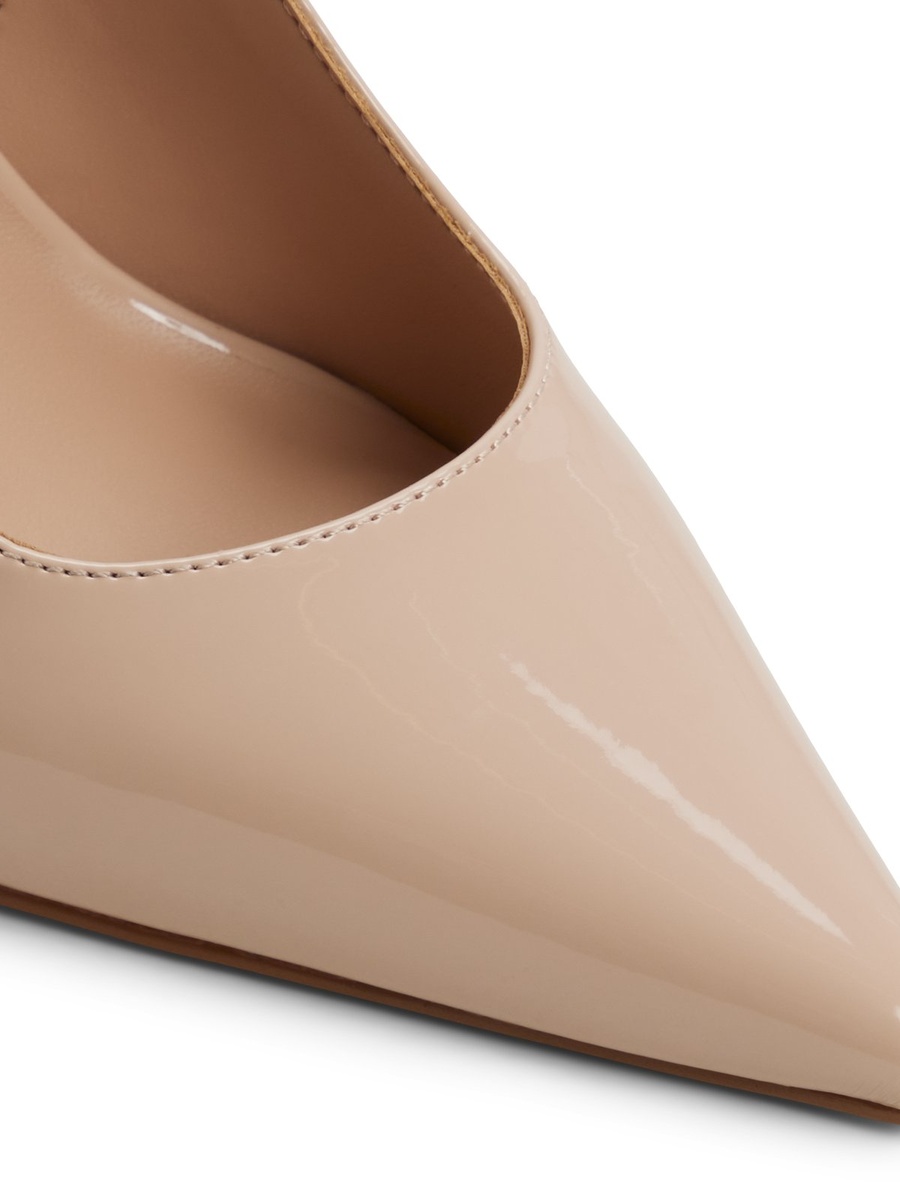 Women Beige Pointed Toe Slingback Flats