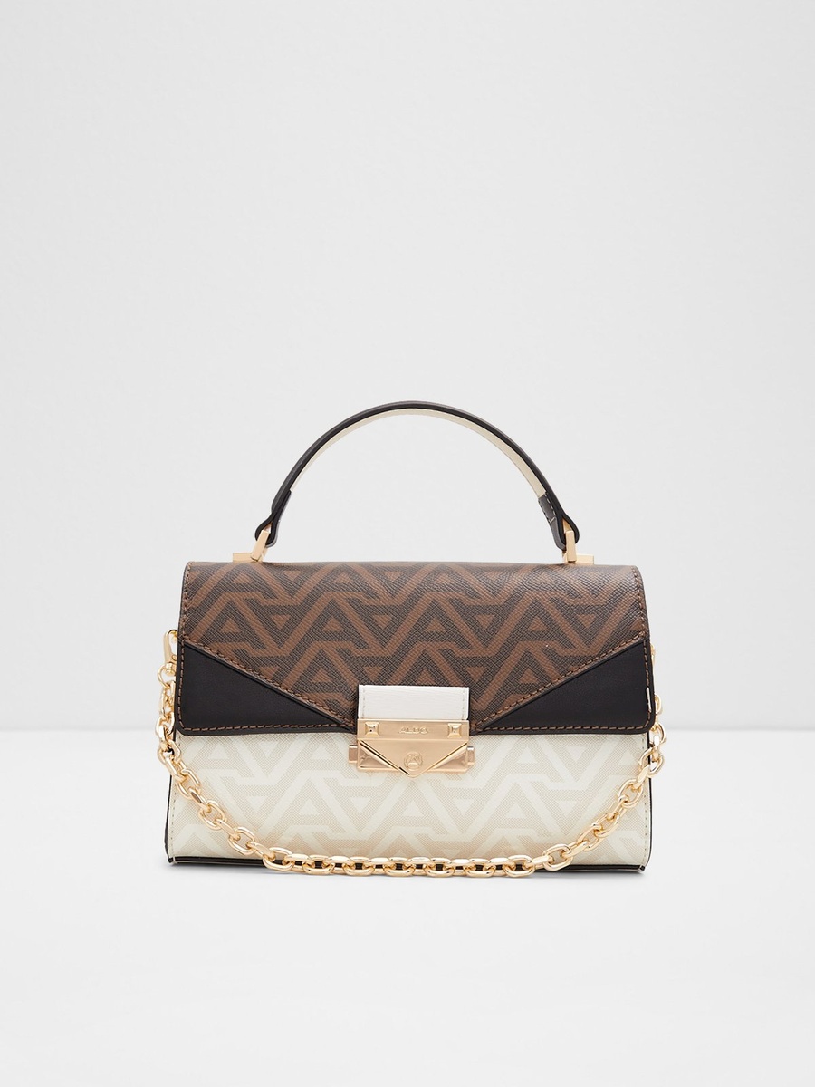 Women Beige Printed Handbag