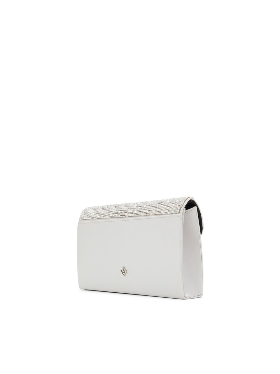 Women Grey Embellished Clutch