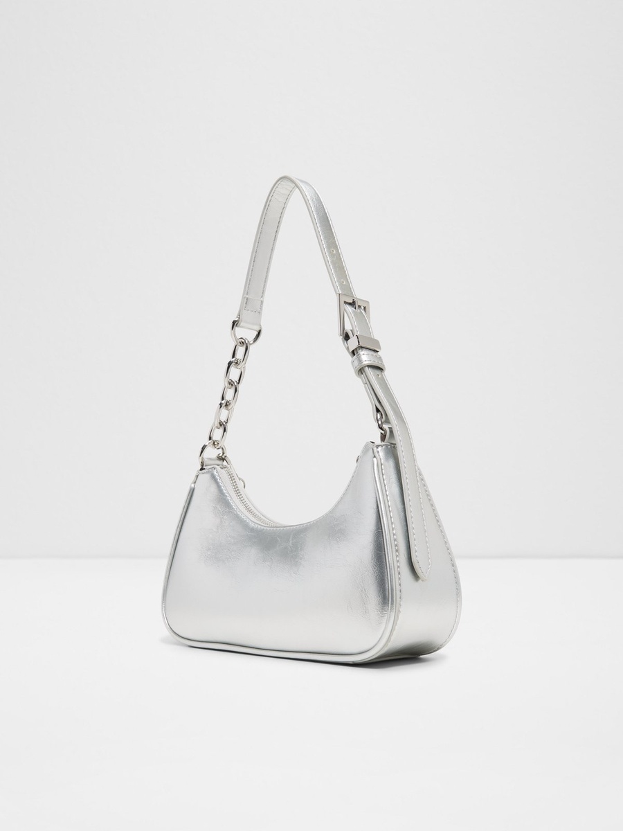 Women Silver Metallic Handbag