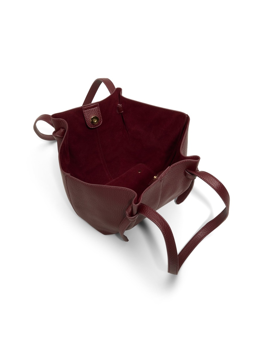 Women Burgundy Plain Handbag