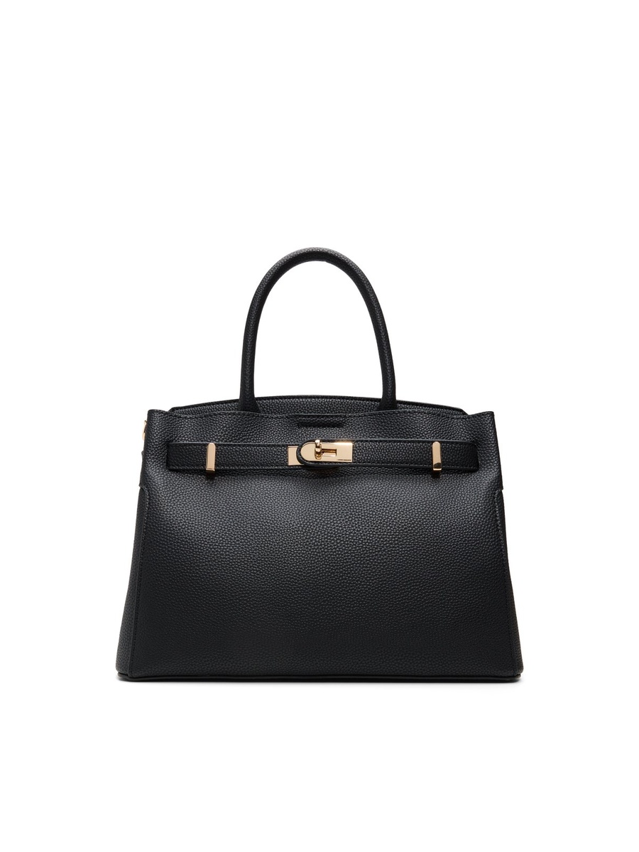 Women Black Plain Handbag