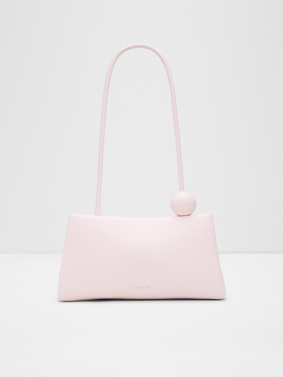 Women Light Pink Plain Handbag