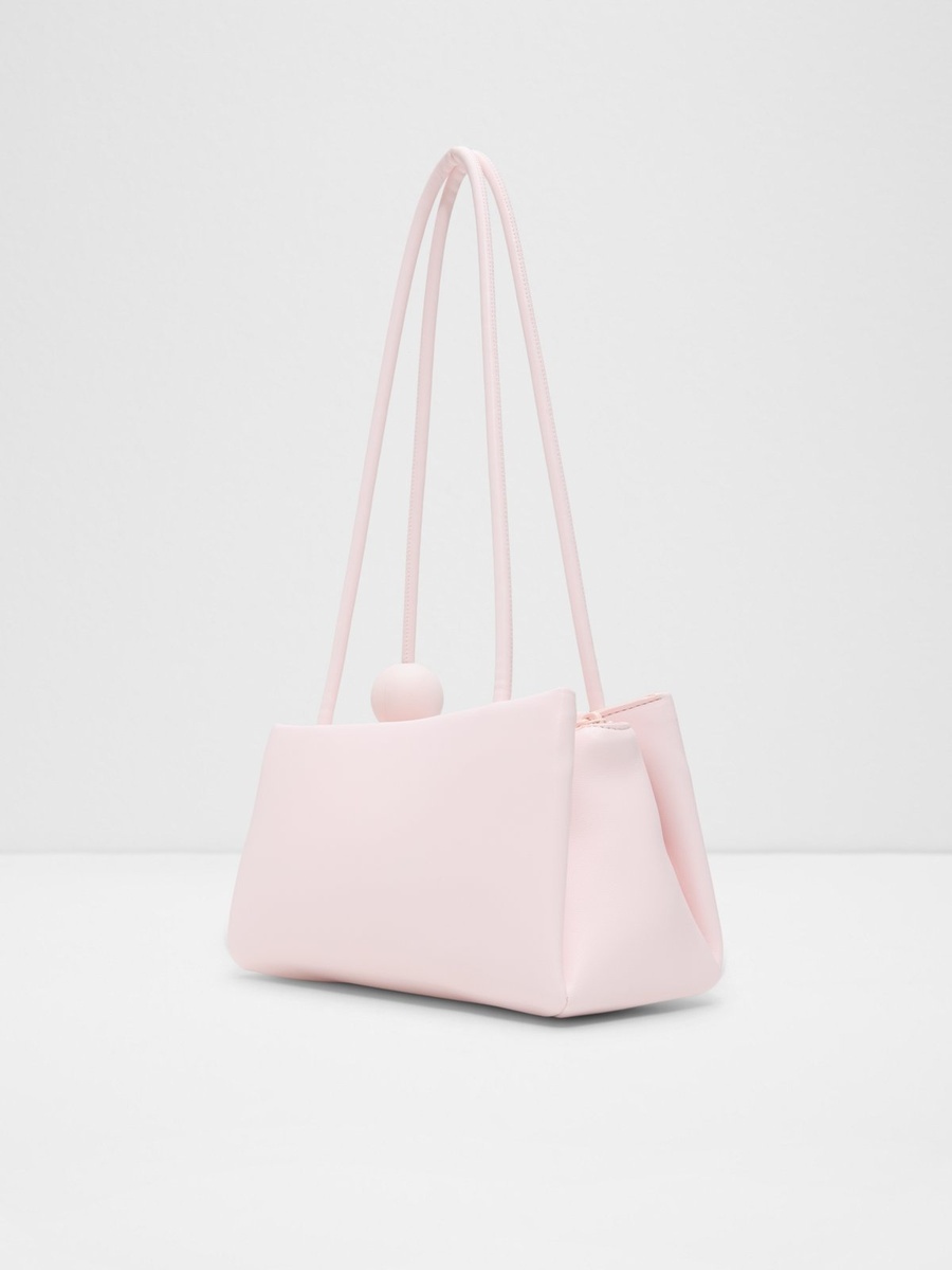 Women Light Pink Plain Handbag