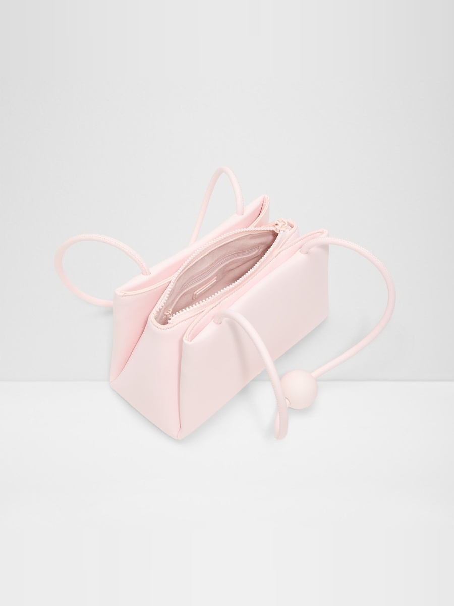 Women Light Pink Plain Handbag