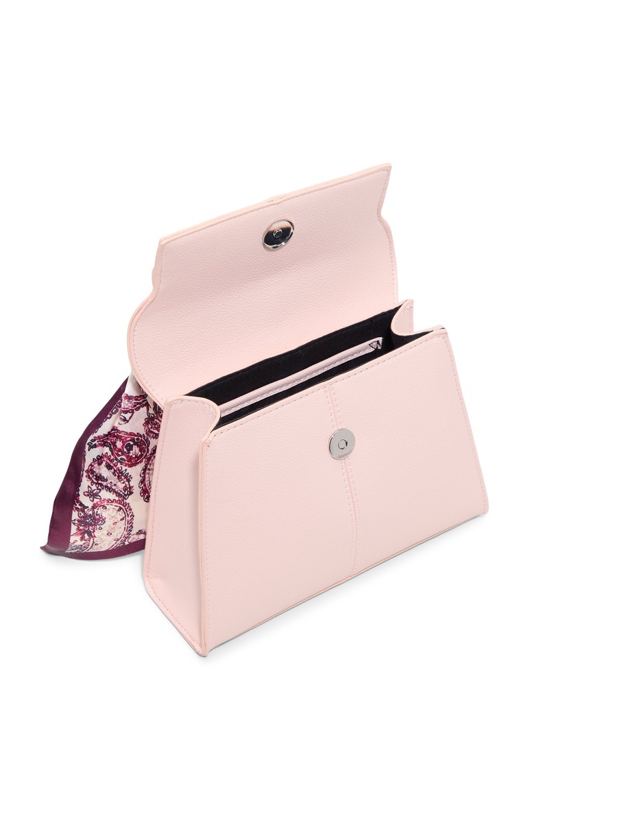 Women Light Pink Plain Handbag